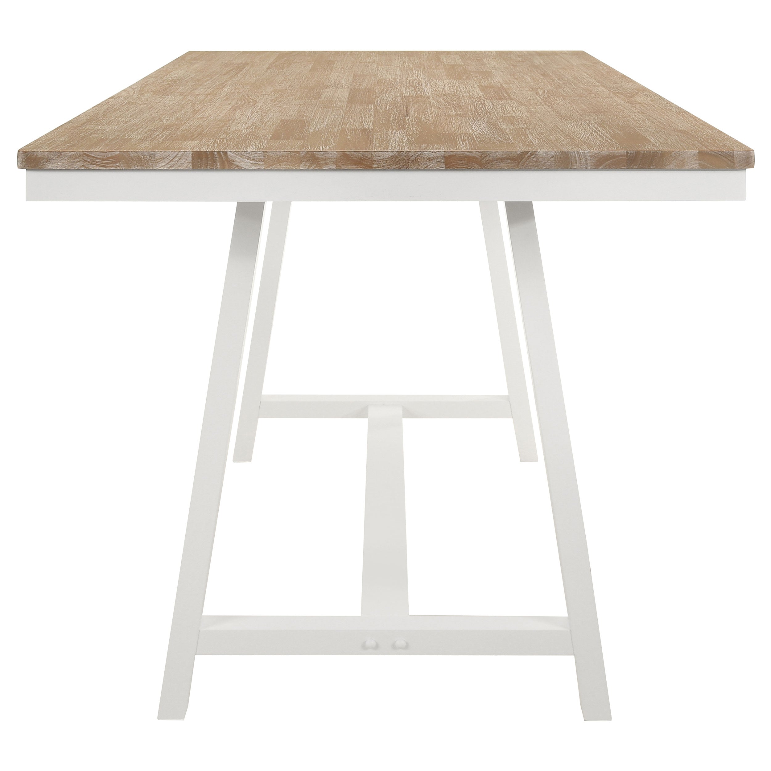 Hollis Rectangular 71-inch Counter Height Dining Table Brown — view 4