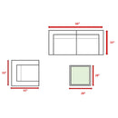 Modern Style Hdpe Wicker Seating Group With Cushions For 3 People In Brown Finish