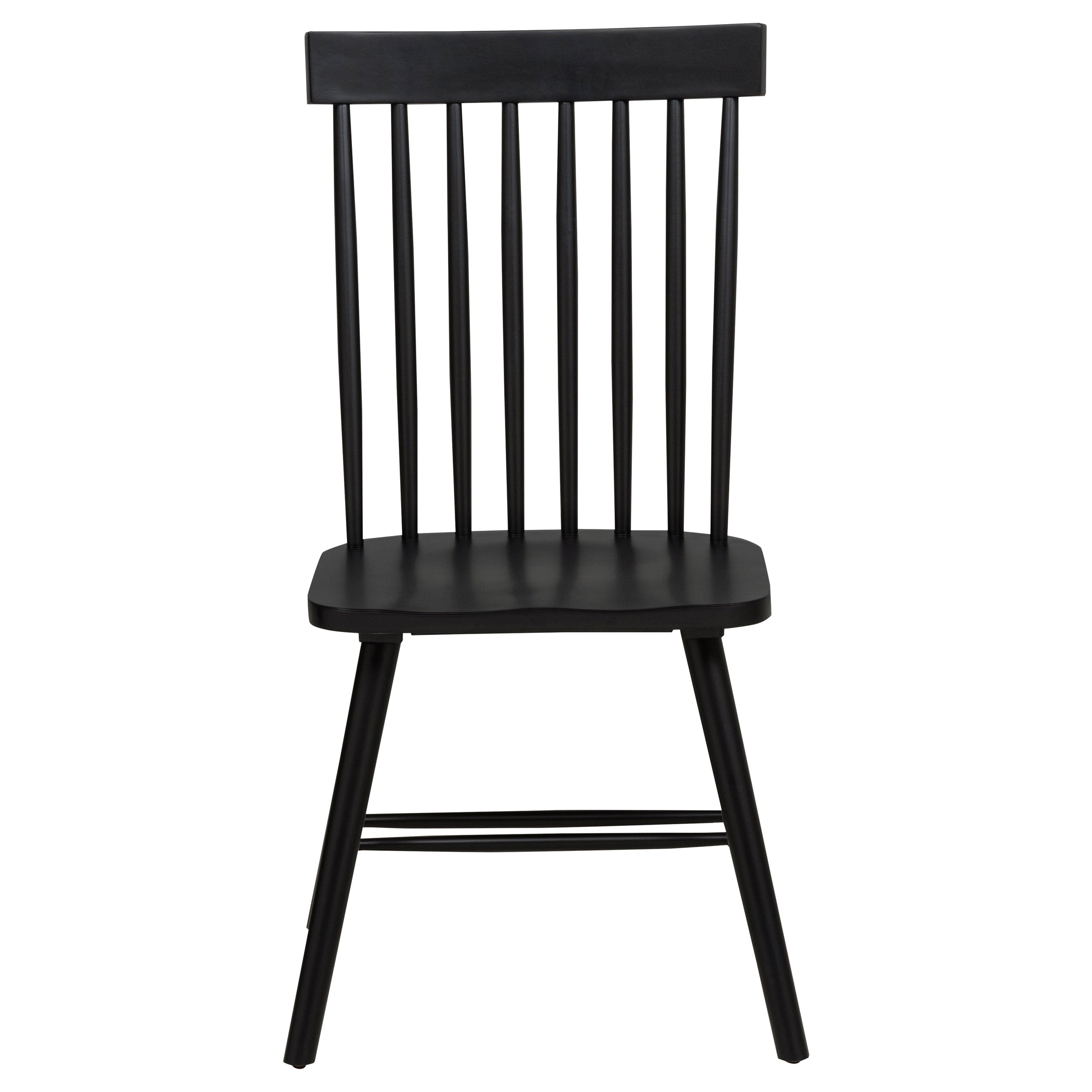Andrews Windsor Spindle Back Dining Side Chair Black (Set of 2) — view 8