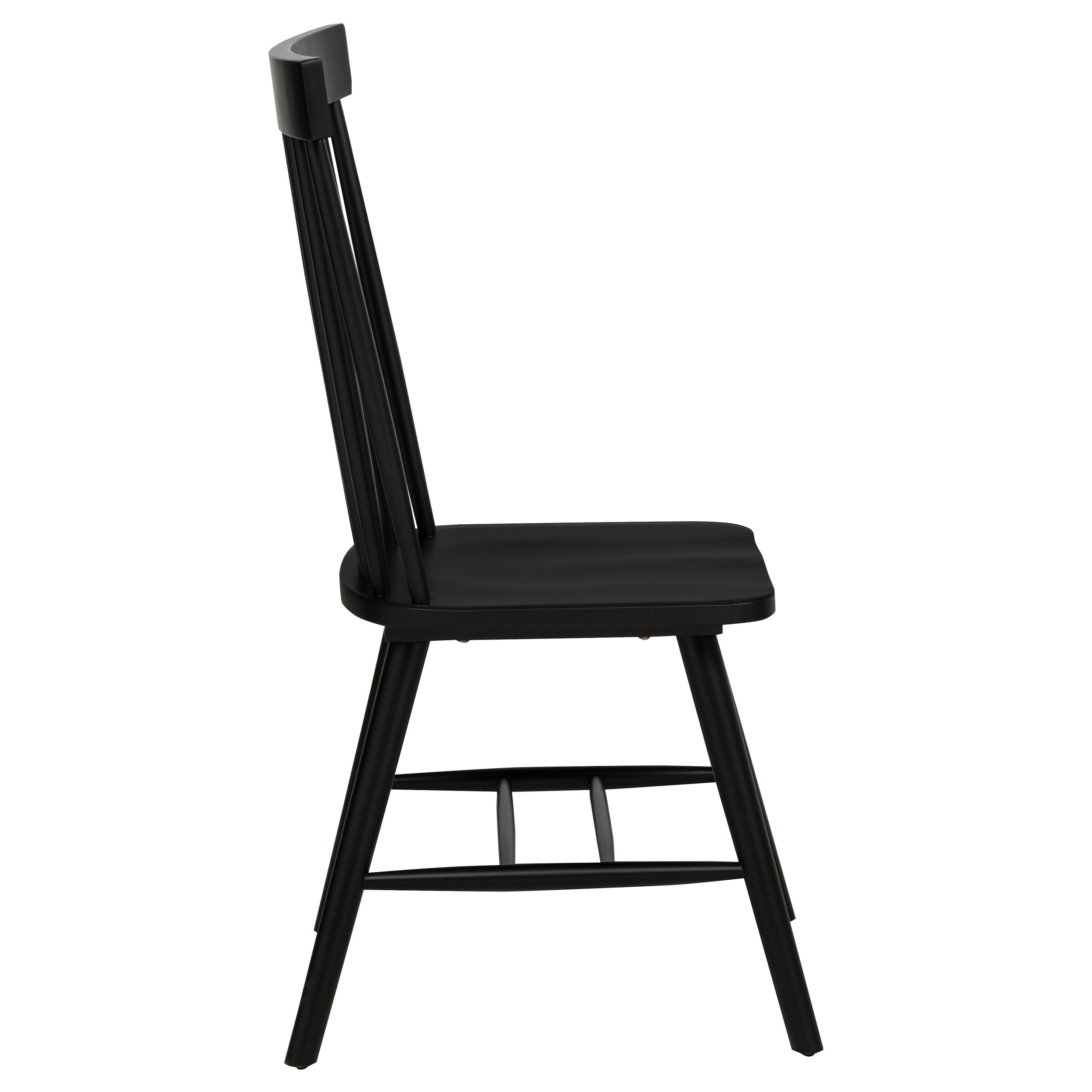 Andrews Windsor Spindle Back Dining Side Chair Black (Set of 2) — view 10