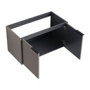 Contemporary Wall Mounted Bathroom Vanity With Resin Double Sink