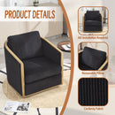 Corduroy Barrel Chair, 360 Degree Swivel