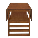 5 Piece Extendable Wood Square Dining Table Set With 2 Drop Leaves