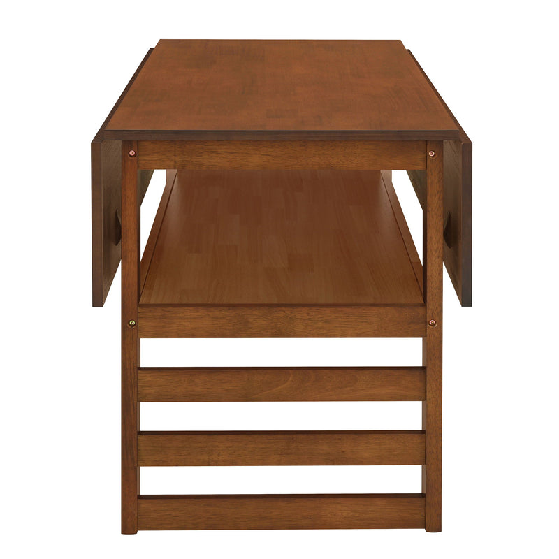 5 Piece Extendable Wood Square Dining Table Set With 2 Drop Leaves