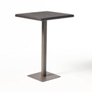 Outdoor Square Rattan Bar Table With Iron Frame - Multi Brown
