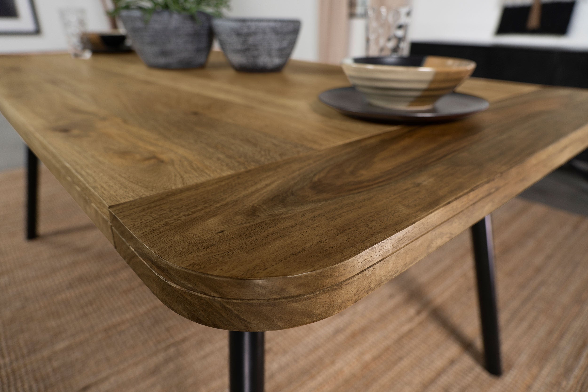 Maverick 70-inch Solid Wood Dining Table Natural Mango — view 6