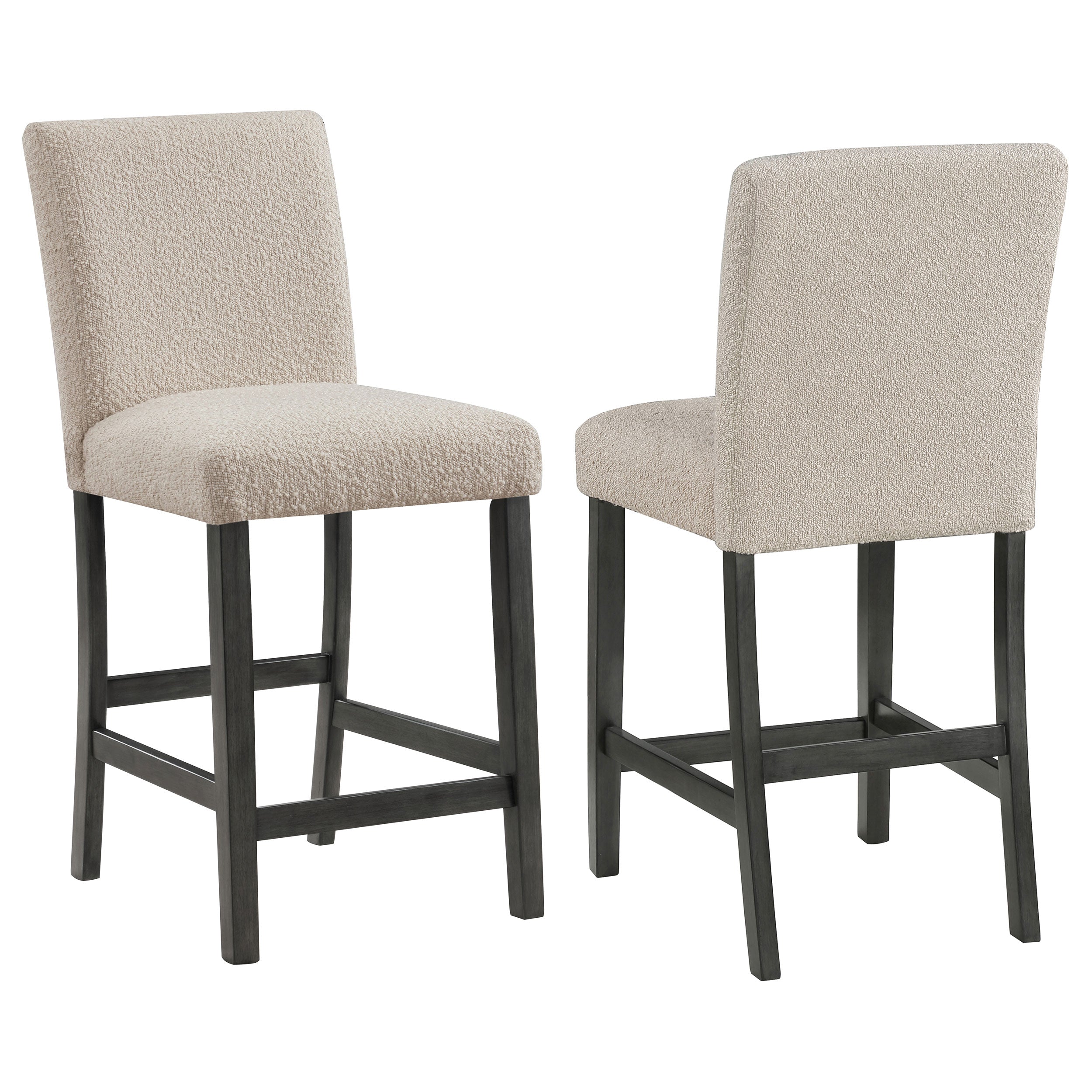 Alba Boucle Upholstered Counter Chair Beige (Set of 2) — view 1