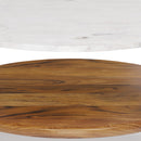 Wagner - Round Marble & Wood Table