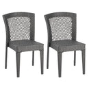Farley - Stacking Sidechair (Set of 2) With Open Backrests - Gray