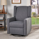 Landau Contemporary Fabric Upholstered Swivel Recliner
