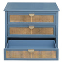 3 Drawer Cabinet, Natural Rattan, American Furniture