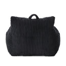 Giant Plush Bean Bag Chair With Armrests And Footstool