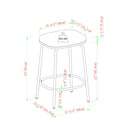 Modern Simple Counter Stool With Upholstered Seat (Set of 2)