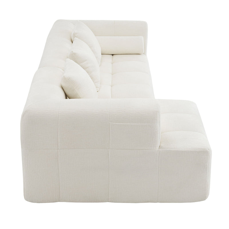 Sectional Free Combined Sofa With 2 Side Pockets