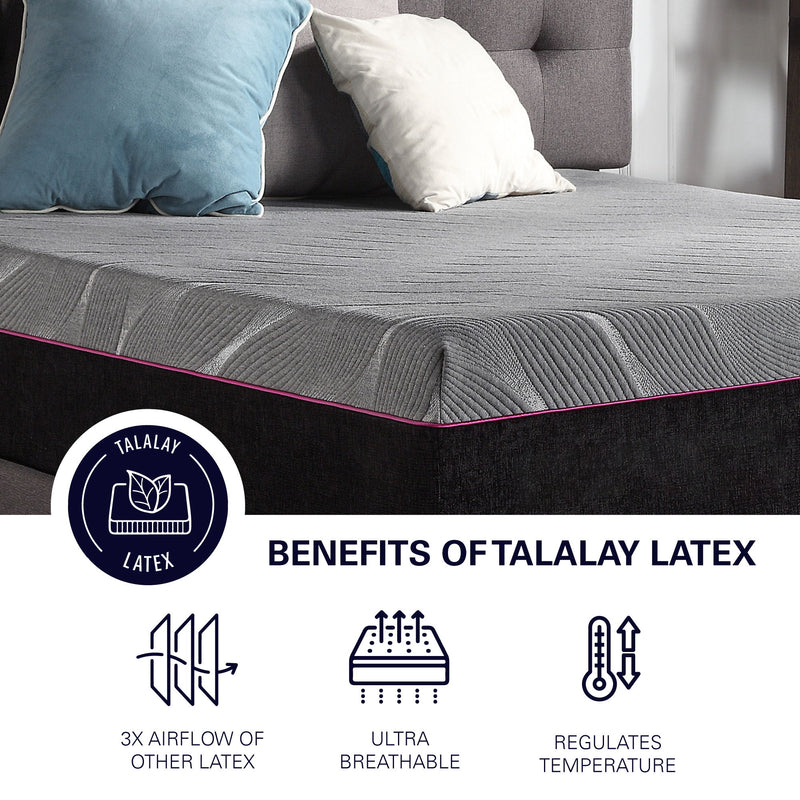 Renew - 11" Cooling Fast Responding Latex Foam Mattress - Gray