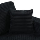 Oversized Loveseat Chaise With 2 USB Ports, 2 Cup Holders And 2 Throw Pillows