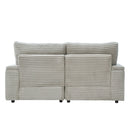 Loveseat Sofa Sectional Convertible With Storage And USB Ports - Gray