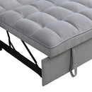 Modern Velvet Loveseat Futon Sofa With Pullout Bed, Adjustable Reclining Backrest, Toss Pillows