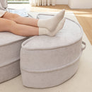 Modern Oversized Round Barrel Accent Chair With Ottoman