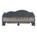 Upholstered Daybed With Cloud-Shaped Backrest, Trundle & 2 Drawers And USB Ports