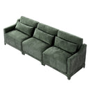 Elegant Sofa With Ergonomic Design And Lumbar Pillows