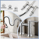Stainless Steel Kitchen Faucet With Pull Down Sprayer For Bar, Laundry, RV Utility Sink - Brushed Nickel