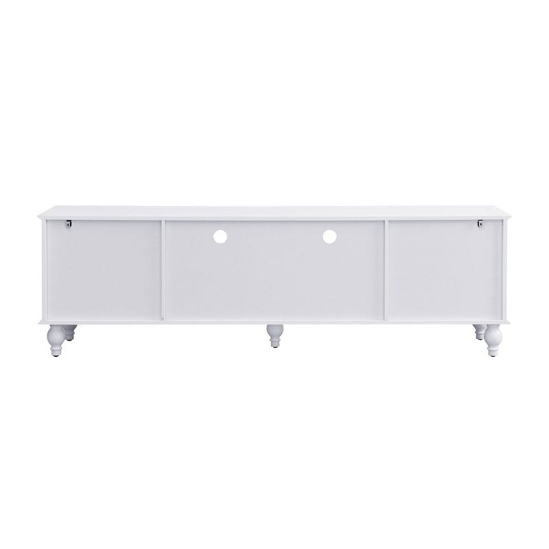 TV Stand For TVs Up To 80", Entertainment Center With Open Compartment