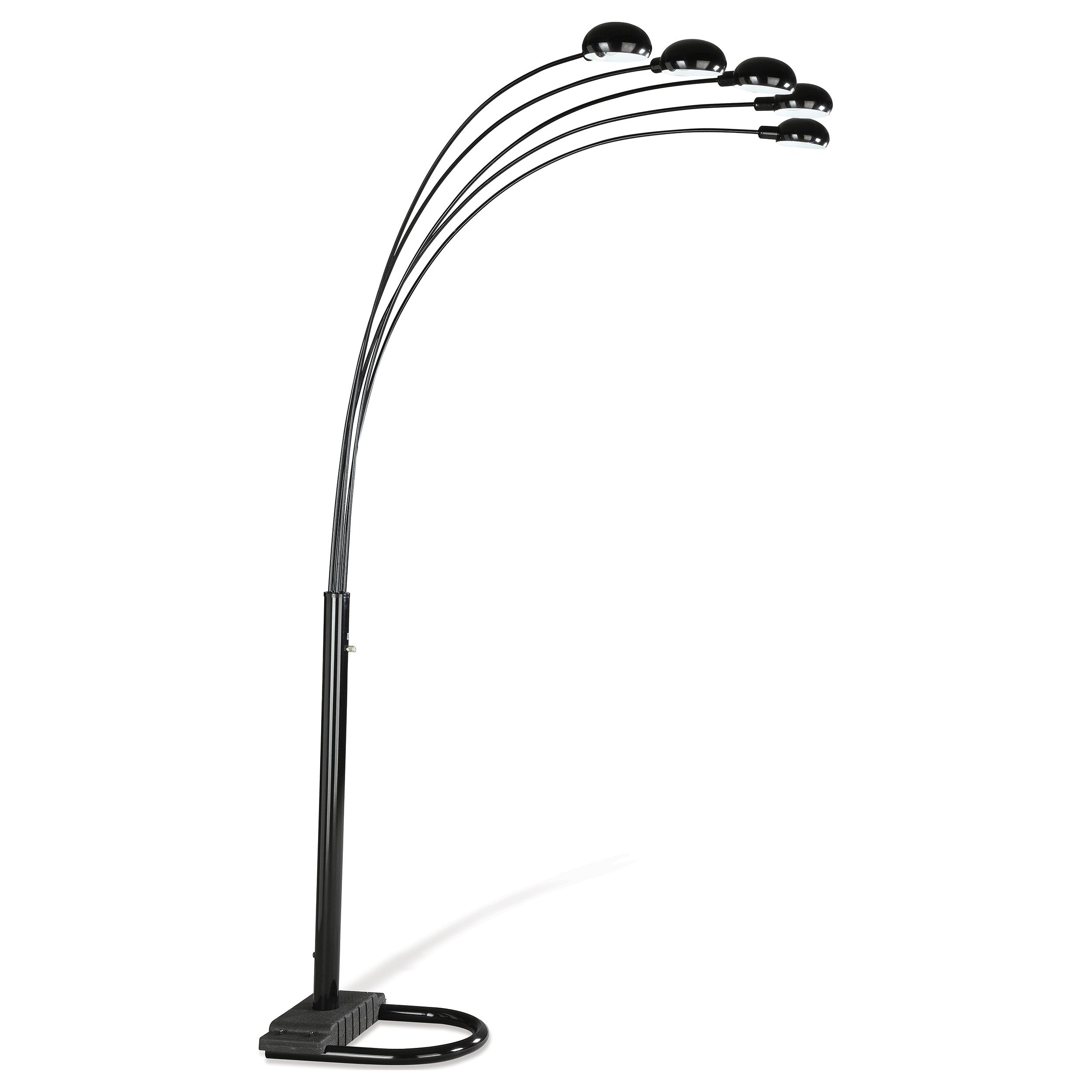 Kayd 92-inch Arc 5-light Dome Shade Metal Floor Lamp Black — view 1