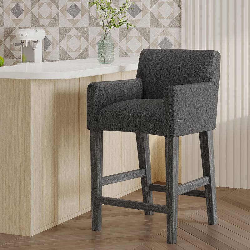 Serenitia - Upholstered Counter Chair With Straight Arm