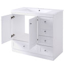 Shaker Free Standing Bathroom Vanity Cabinet With Sink, Soft Close Drawers, Soft Close Doors