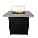 Reinforced - Propane Fire Pit Table - Black / Gray