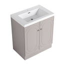Contemporary Freestanding Bathroom Vanity With Resin Sink & Soft-Close Cabinet Doors