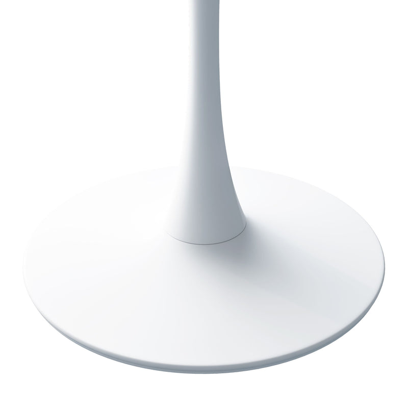 Hexagonal Coffee Table With Printed Marble Top And Base - White Marble