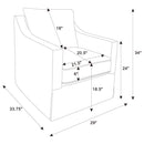 Winter - Upholstered Sloped Arm Accent Swivel Chair