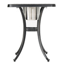 Outdoor Cast Aluminum Bistro Table With Ice Bucket - Black Copper