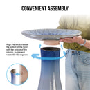 Birdbath For Patio, Garden - Blue Gray