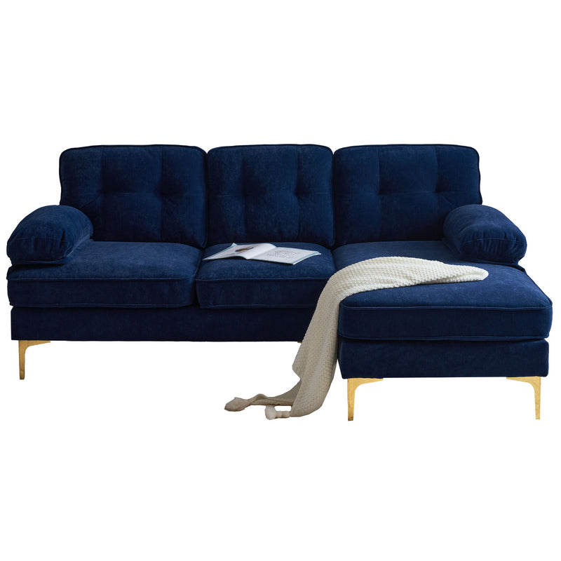 Modern Sectional Sofas Couches Velvet L Shaped Couches For Living Room, Bedroom