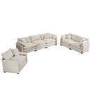 Elegant Corduroy Oversized Sectional Sofa Set With Deep Seats And Flexible Layout