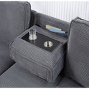 Territory - Pull Out Sofa Bed With Design - Dark Gray