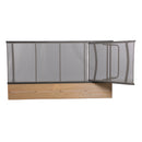 Waterloo - Chaise Lounge With Attached Wood Side Table (Set of 2) Adjustable Eucalyptus Wood And - Gray / Black