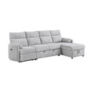 Sleeper Sofa With Storage Chaise - Grey