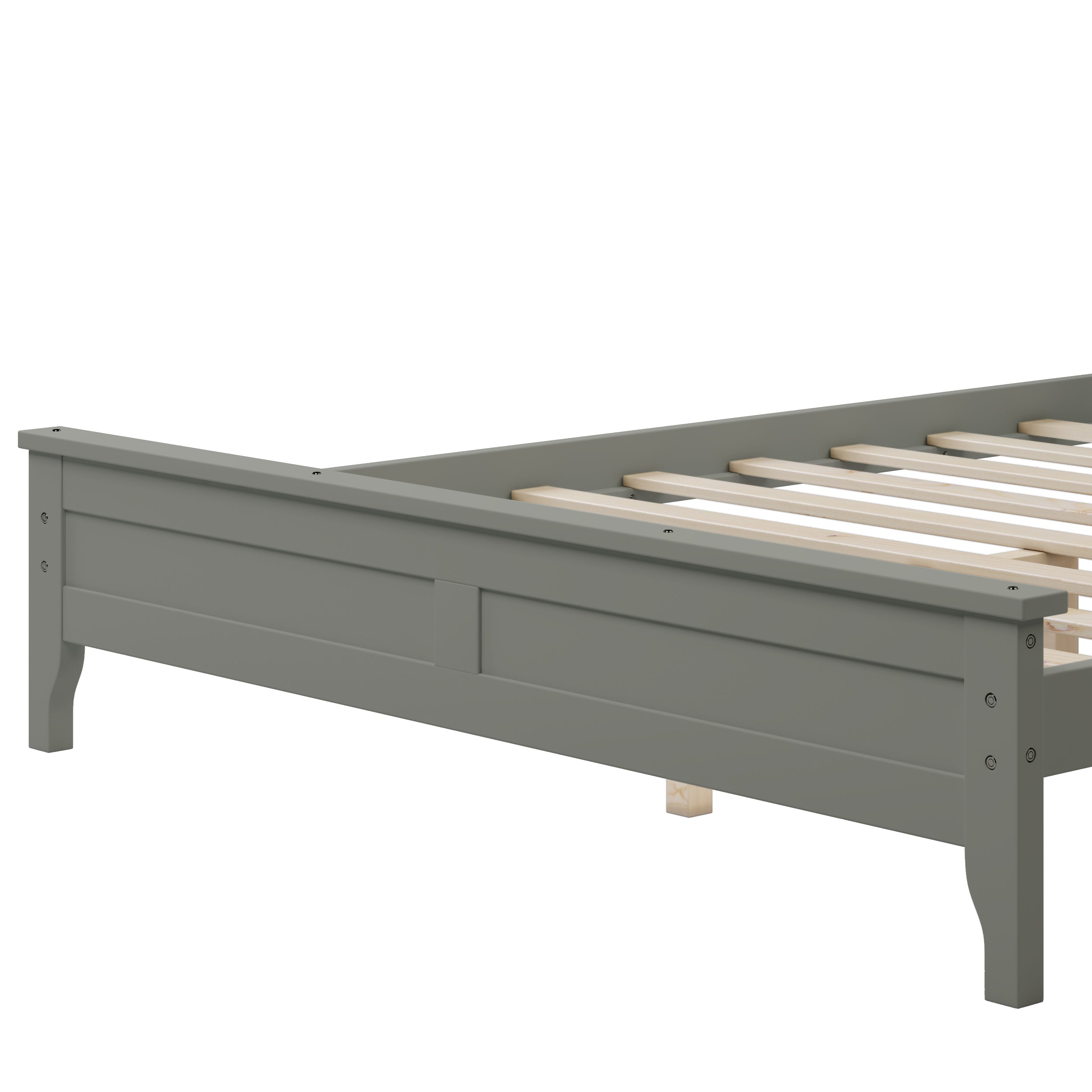 Modern Gray Solid Wood Full Platform Bed - Atlantic Fine Furniture Melbourne FL