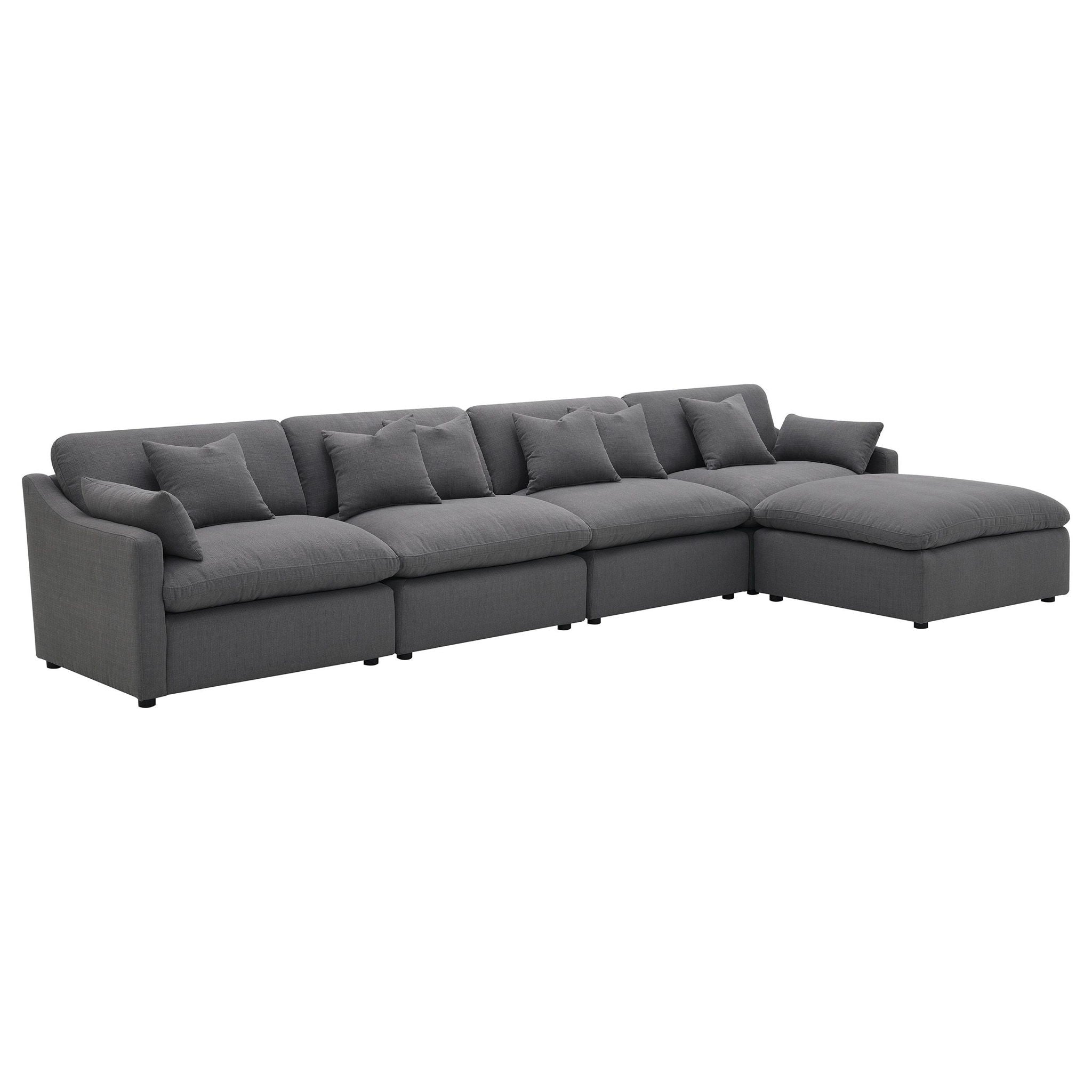Hobson Upholstered Armless Chair Charcoal - Atlantic Fine Furniture Melbourne FL