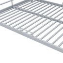 Metal Full Size Triple Bunk Bed, Silver