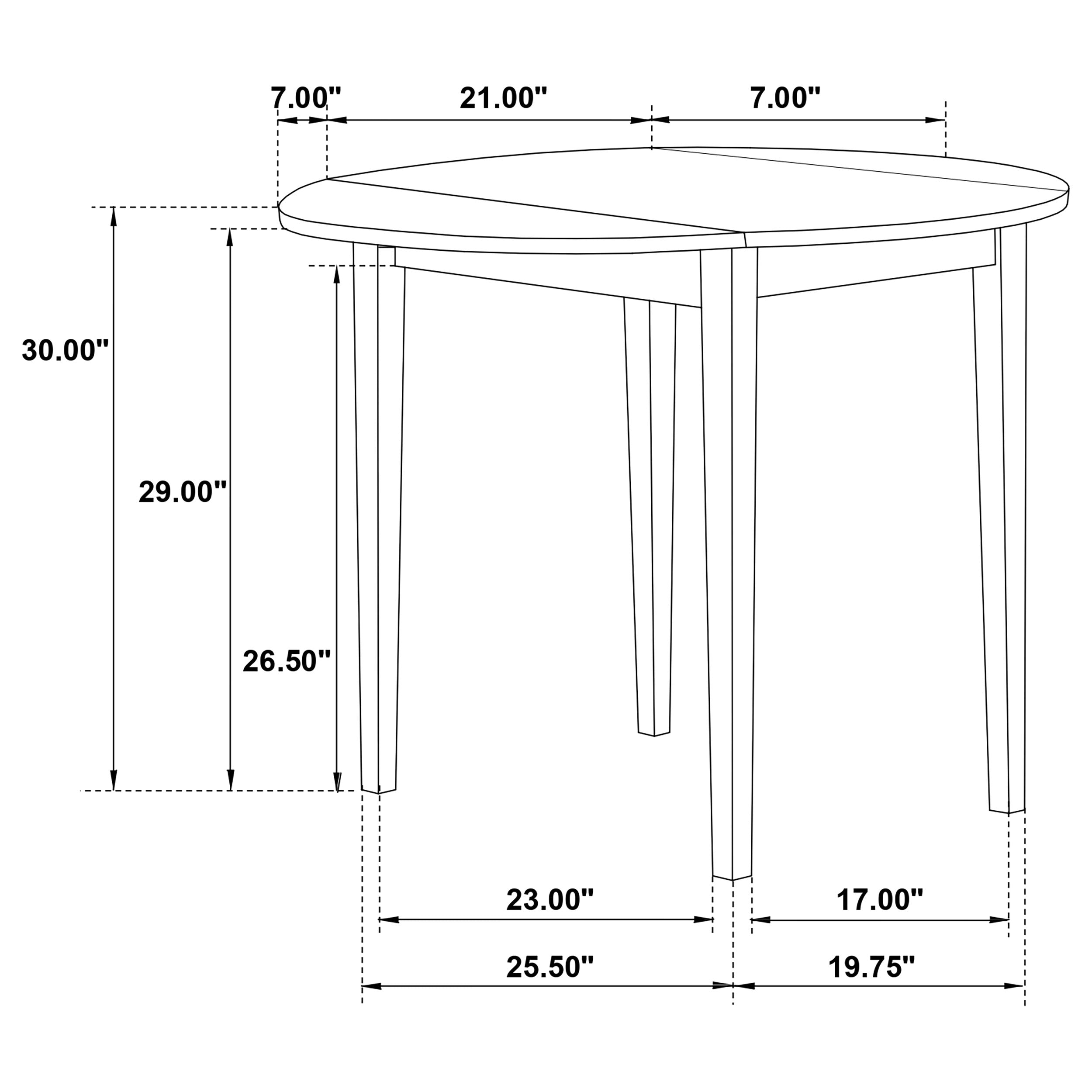 Bucknell 3-piece Round Drop Leaf Dining Table Set White — view 16
