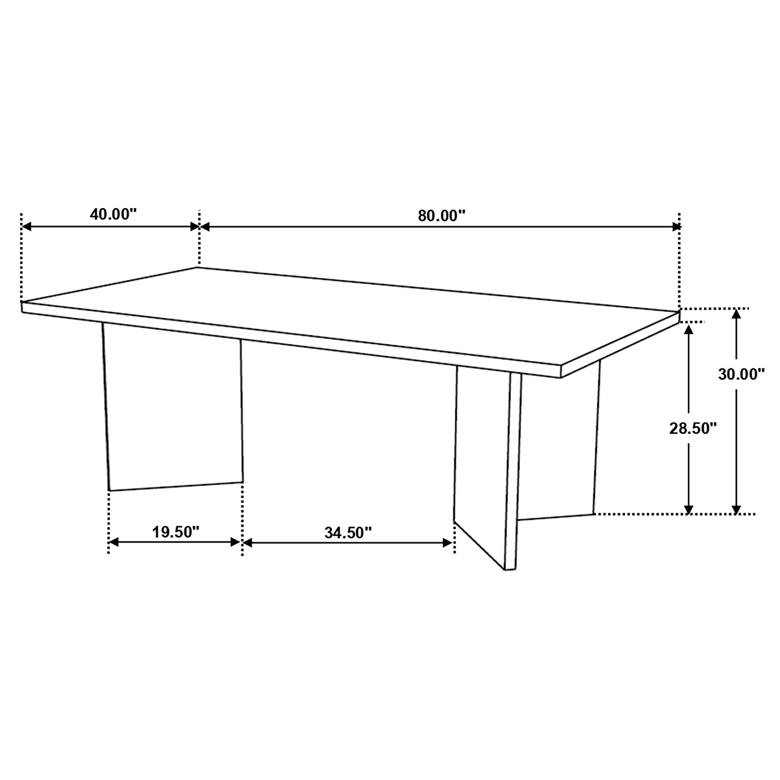 Tyler 80-inch Solid Wood Dining Table Mango Brown — view 8