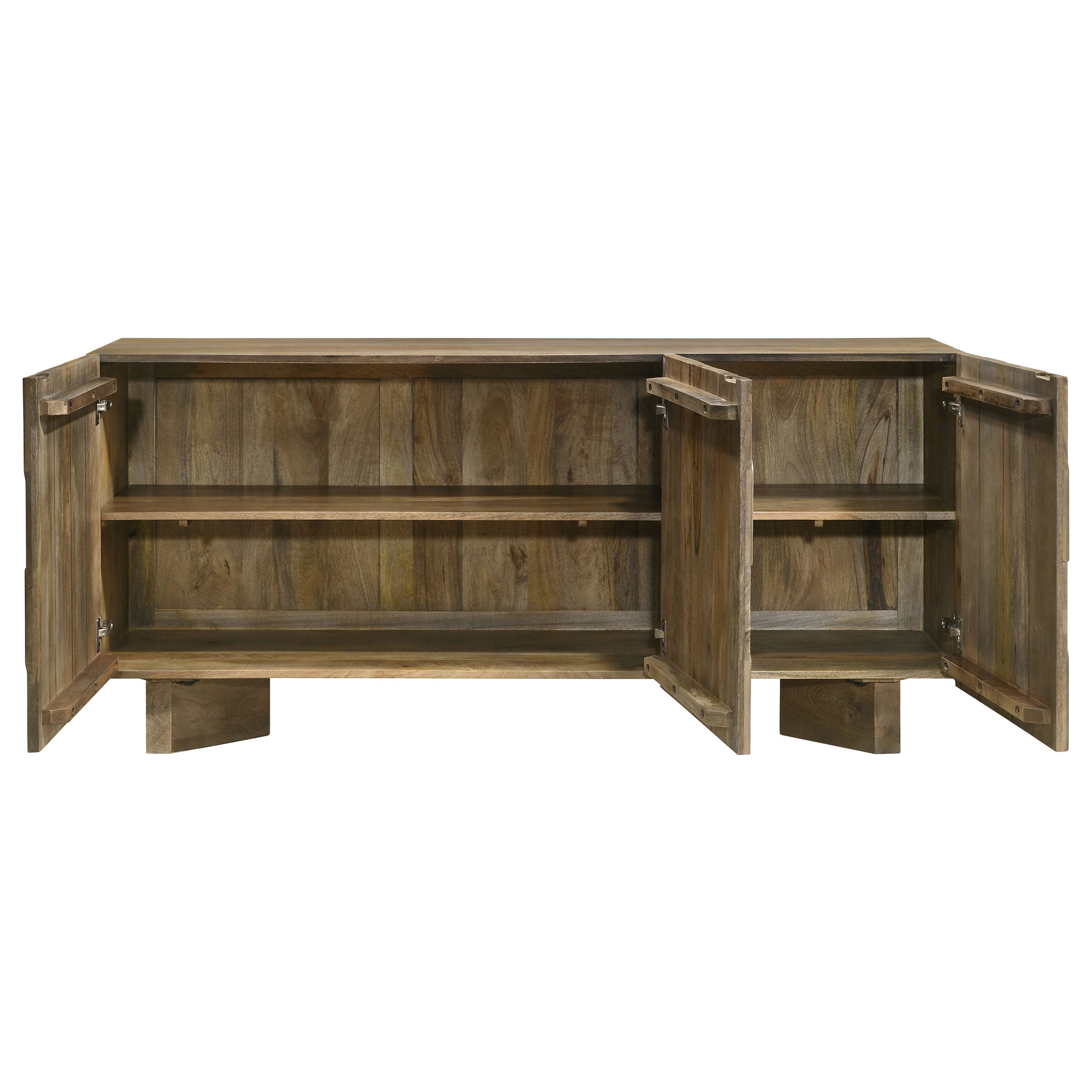 Tyler 3-door Solid Wood Sideboard Buffet Cabinet Mango Brown — view 7