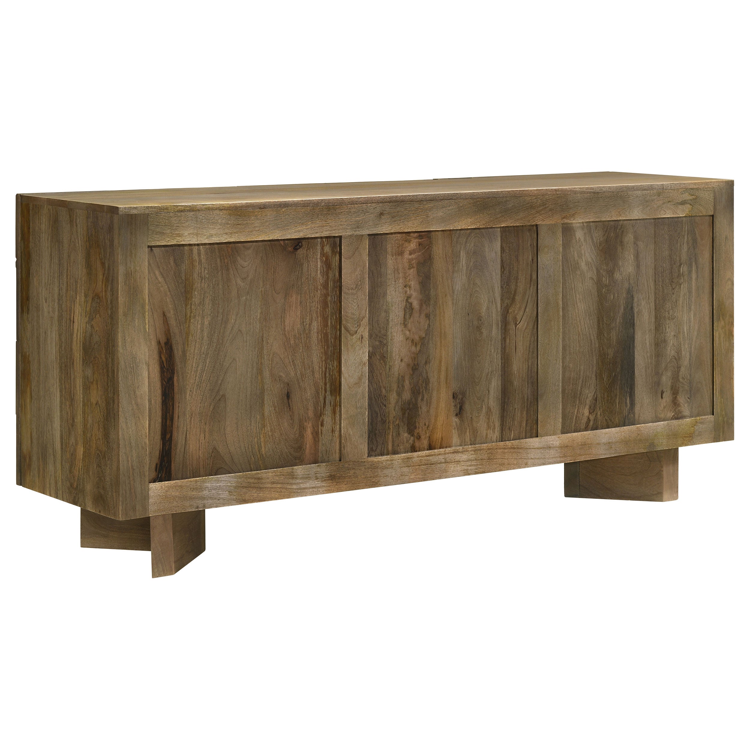 Tyler 3-door Solid Wood Sideboard Buffet Cabinet Mango Brown — view 9