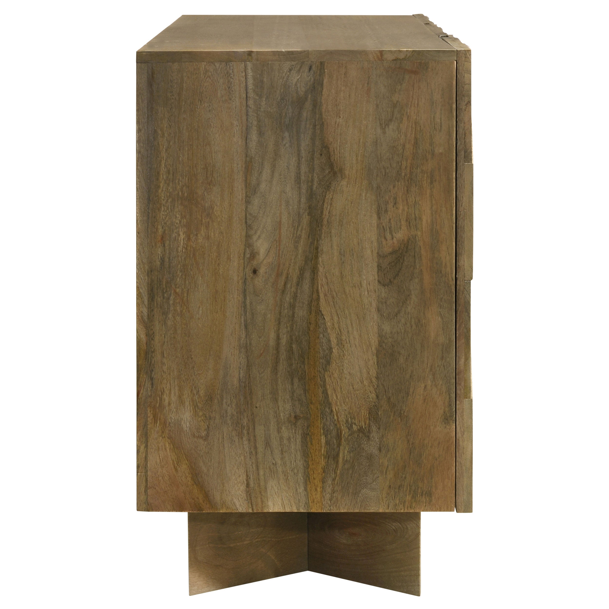 Tyler 3-door Solid Wood Sideboard Buffet Cabinet Mango Brown — view 11