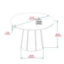 Round Pedestal Dining Table - Light Brown